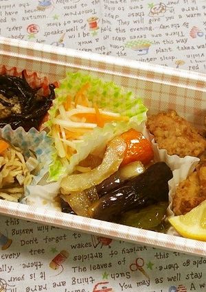 野菜黒酢と香味唐揚げ弁当-レシピのメイン写真