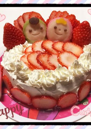 雛祭りに♡簡単にお雛さんケーキ♡-レシピのメイン写真