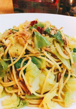 パパっと簡単＊キャベツとツナの和風パスタ-レシピのメイン写真