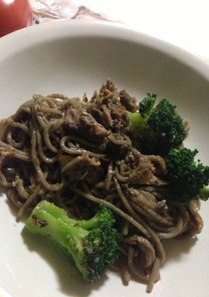 蕎麦のサバ缶ペペロンチーノ-レシピのメイン写真