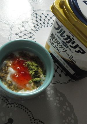 青汁きなこでヨーグルトアート-レシピのメイン写真