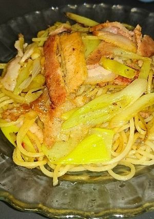 【男飯】ねぎ塩のペペロンチーノ-レシピのメイン写真