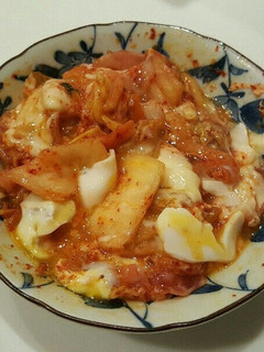 簡単おつまみ、キムチーズ卵ベーコン。-レシピのメイン写真