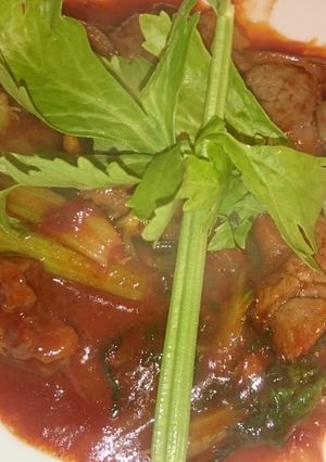 セロリとステーキ肉の韓国風ソース炒め-レシピのメイン写真
