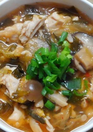 簡単！鶏ささみと白菜ニラのピリ辛生姜煮♪-レシピのメイン写真