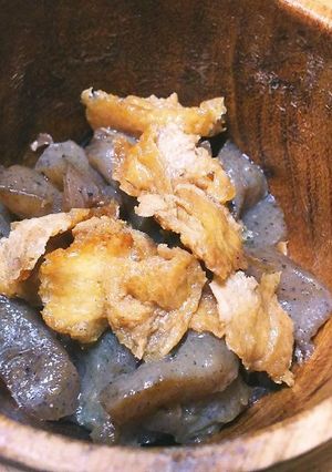 【低糖質】こんにゃくと油揚げのちぎり炒め-レシピのメイン写真
