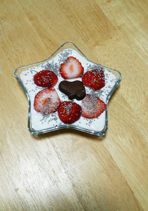 ☆スヌーピーチョコでヨーグルトアート☆-レシピのメイン写真
