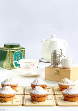 ミニ♡ヴィクトリアサンドイッチケーキ！-レシピのメイン写真