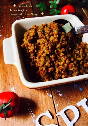 簡単！作りおき★合い挽き肉カレー味そぼろ-レシピのメイン写真