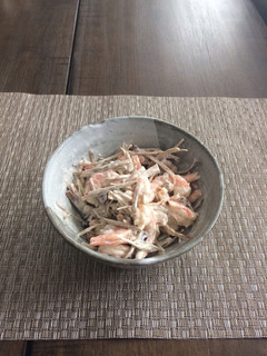 ゴボウとエビのホットサラダ♪-レシピのメイン写真