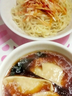 <餃子の王将>餃子スープとつけ麺-レシピのメイン写真