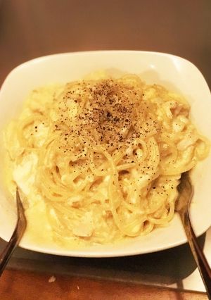 焼き魚でカルボナーラ-レシピのメイン写真