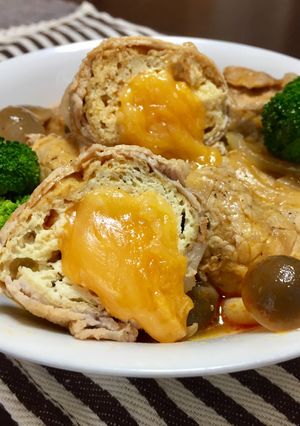 チーズとろ〜り♡ヘルシー肉巻きのトマト煮-レシピのメイン写真