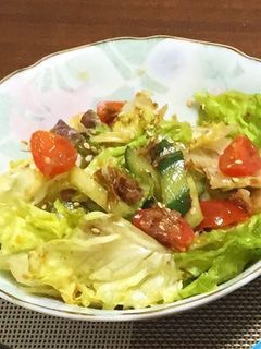 かつお節ドレッシングの和風サラダ-レシピのメイン写真