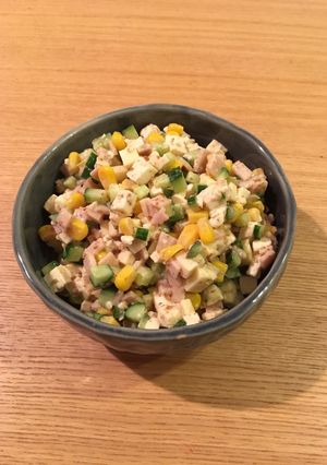 簡単可愛い♡豆腐のコロコロサラダ-レシピのメイン写真