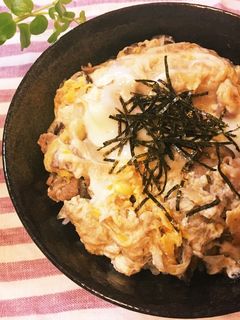 豚肉ときのこの卵とじ丼✩-レシピのメイン写真