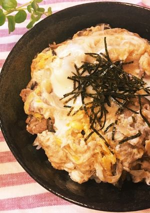 豚肉ときのこの卵とじ丼✩-レシピのメイン写真