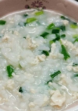 ほかほか簡単☆ねぎ入り鶏かゆ-レシピのメイン写真