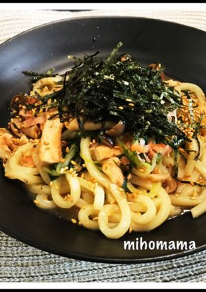 余ったお浸しで☆簡単うまい！和風焼うどん-レシピのメイン写真