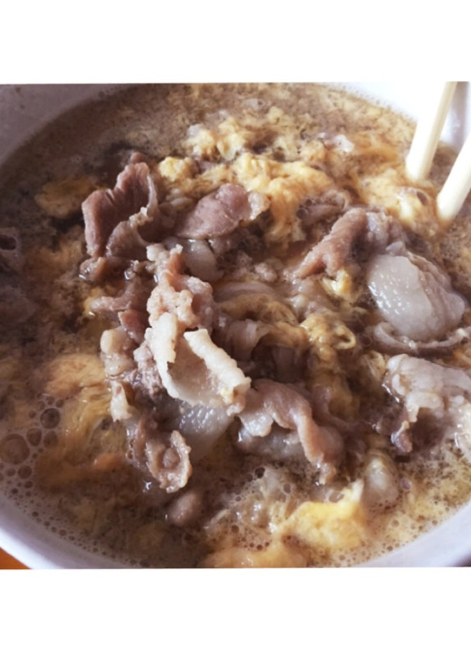 材料5つ！冷凍うどんの豚卵とじ-レシピのメイン写真