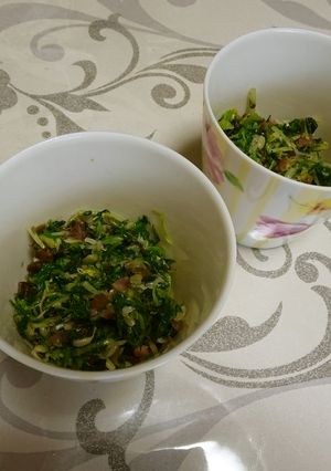 水菜と柴漬けのシャキシャキおひたし-レシピのメイン写真