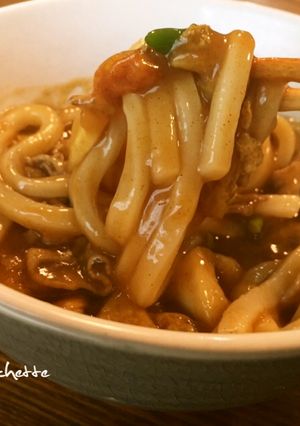 冷凍うどんde名古屋風＊カレーうどん-レシピのメイン写真