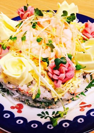 【誕生日】パパの寿司ケーキ【ひな祭り】-レシピのメイン写真