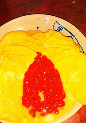 レンジで、キムチ炊き込みご飯オムライス-レシピのメイン写真