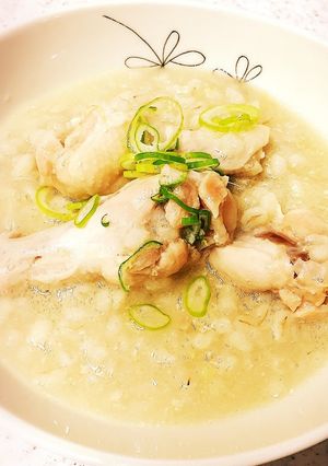 ☼炊飯器で簡単♪もち麦でヘルシー参鶏湯風-レシピのメイン写真