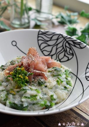 ご飯から作る簡単な菜の花のリゾット♪-レシピのメイン写真