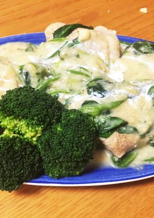 鶏肉とほうれん草のクリーム煮込み-レシピのメイン写真