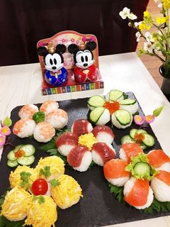 簡単☆カラフルお花の手毬寿司-レシピのメイン写真