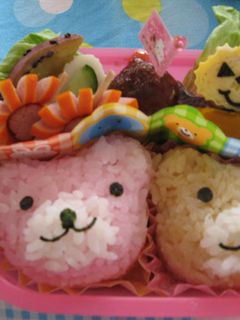 くまちゃんのお弁当。ハロウィンの卵焼きも-レシピのメイン写真