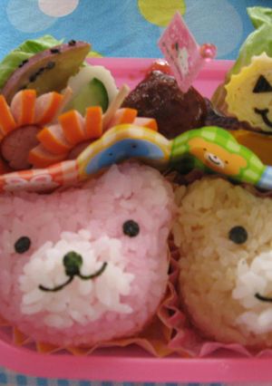くまちゃんのお弁当。ハロウィンの卵焼きも-レシピのメイン写真