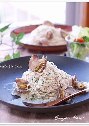 ボンゴレ・そうめんパスタ-レシピのメイン写真