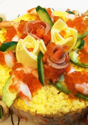 ひな祭りにちらし寿司ケーキ-レシピのメイン写真