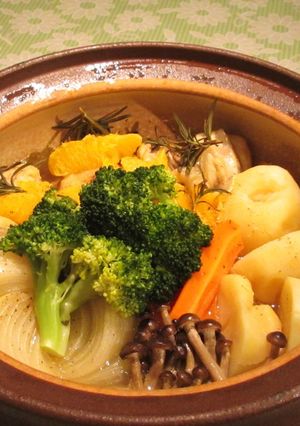 鶏モモと野菜の土鍋蒸し-レシピのメイン写真