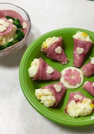 ひなまつり♫お花のポテトサラダ-レシピのメイン写真