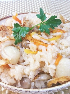 ☆話題入り☆ベビーホタテの炊き込みご飯☆-レシピのメイン写真