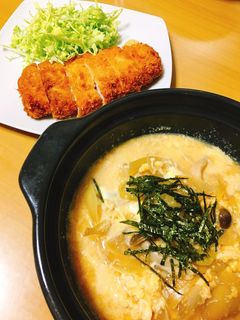 つゆだく玉子丼♡後がけサクサクカツ丼-レシピのメイン写真