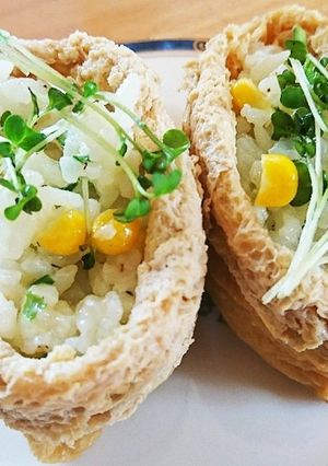 ＊コーンマヨご飯のオープンいなり＊-レシピのメイン写真