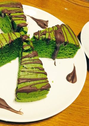 HMで簡単！抹茶ケーキ！-レシピのメイン写真