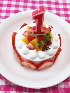 ♡離乳食ケーキ♡1歳のお誕生日♡-レシピのメイン写真