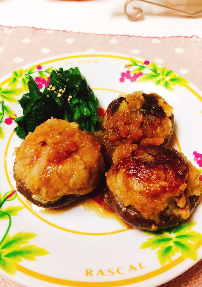 椎茸の肉詰め和風おろしがけ-レシピのメイン写真
