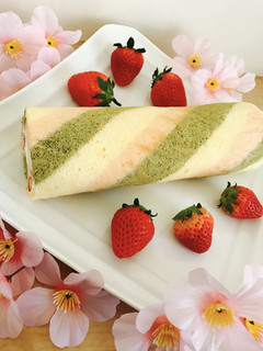 ♪ひな祭りに♪シフォンの3色ロールケーキ-レシピのメイン写真