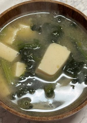 2層の味噌汁混ぜればかき玉汁(身内専用)-レシピのメイン写真