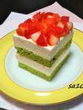 ひなまつりに！3色ひし餅風ムースケーキ！