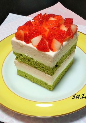 ひなまつりに！3色ひし餅風ムースケーキ！-レシピのメイン写真
