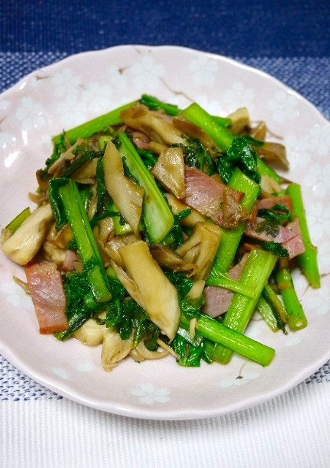 簡単！舞茸と青菜のこんぶ茶炒め-レシピのメイン写真