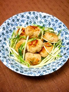 簡単!水菜とつみれの和風炒め-レシピのメイン写真